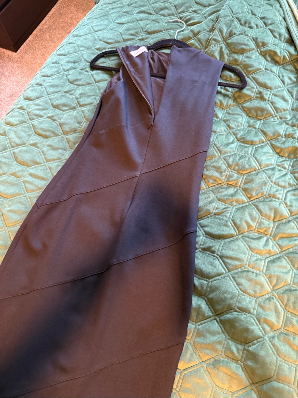 Asymmetrical Black Sleeveless Midi Dress - Picture 5 of 6